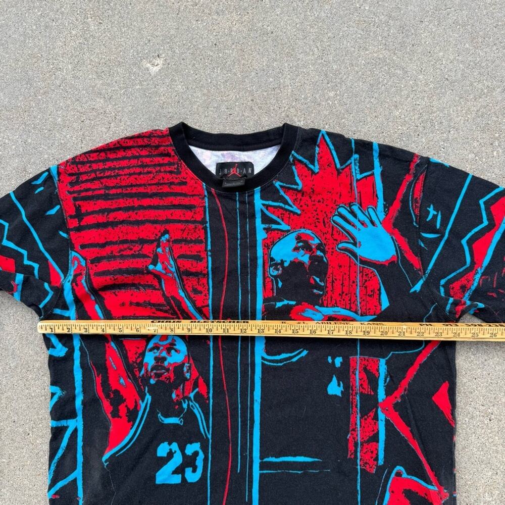 Nike Air Jordan DNA T-Shirt AOP Michael Jordan Blue Red Black CJ6093-657 LARGE - Picture 5 of 8
